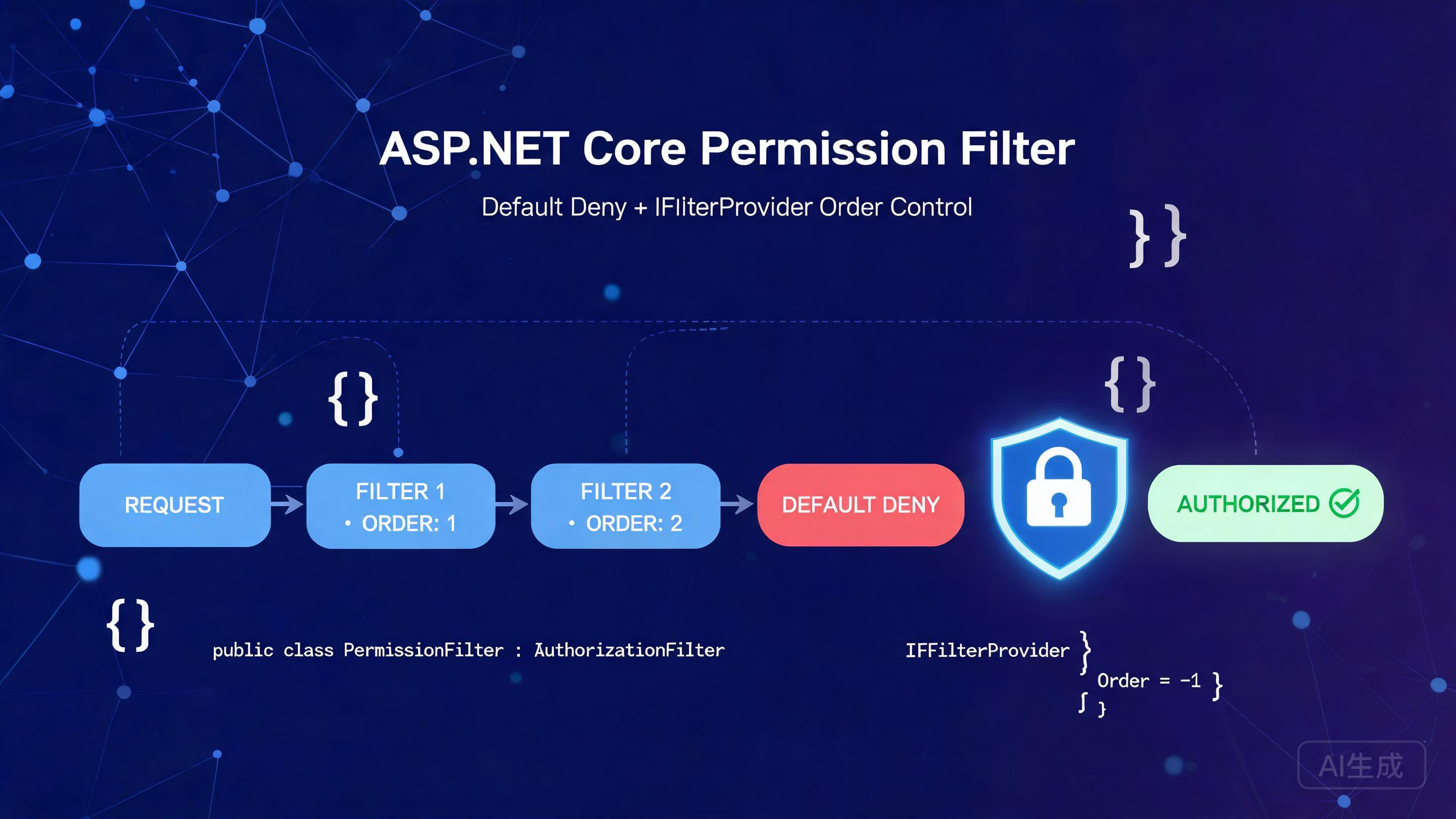 ASP.NET Core 权限过滤器实战：默认拒绝 + IFilterProvider 顺序控制