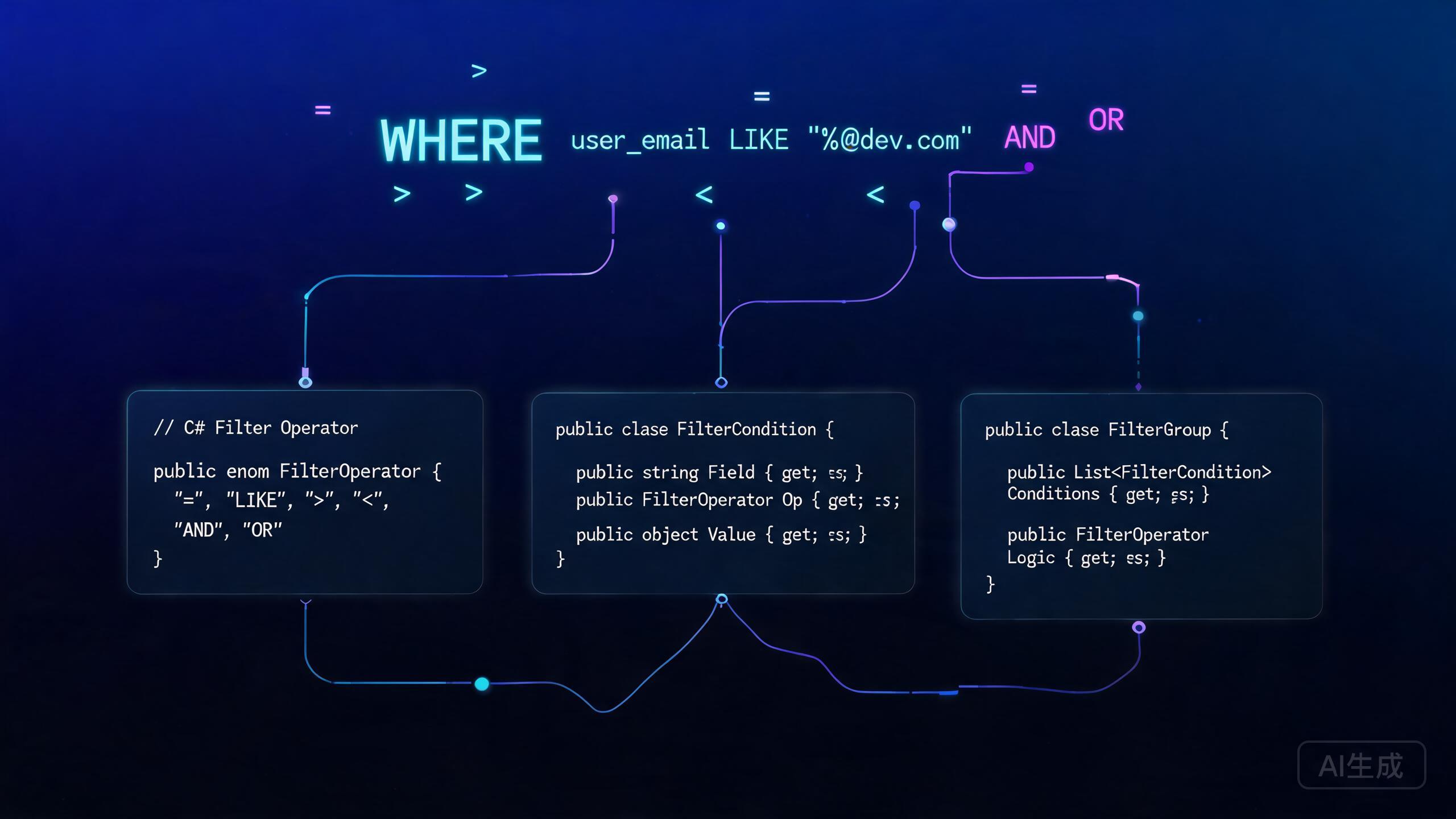 从零实现可扩展查询条件体系：FilterOperator 策略模式 + 组合模式构建动态 SQL WHERE 子句