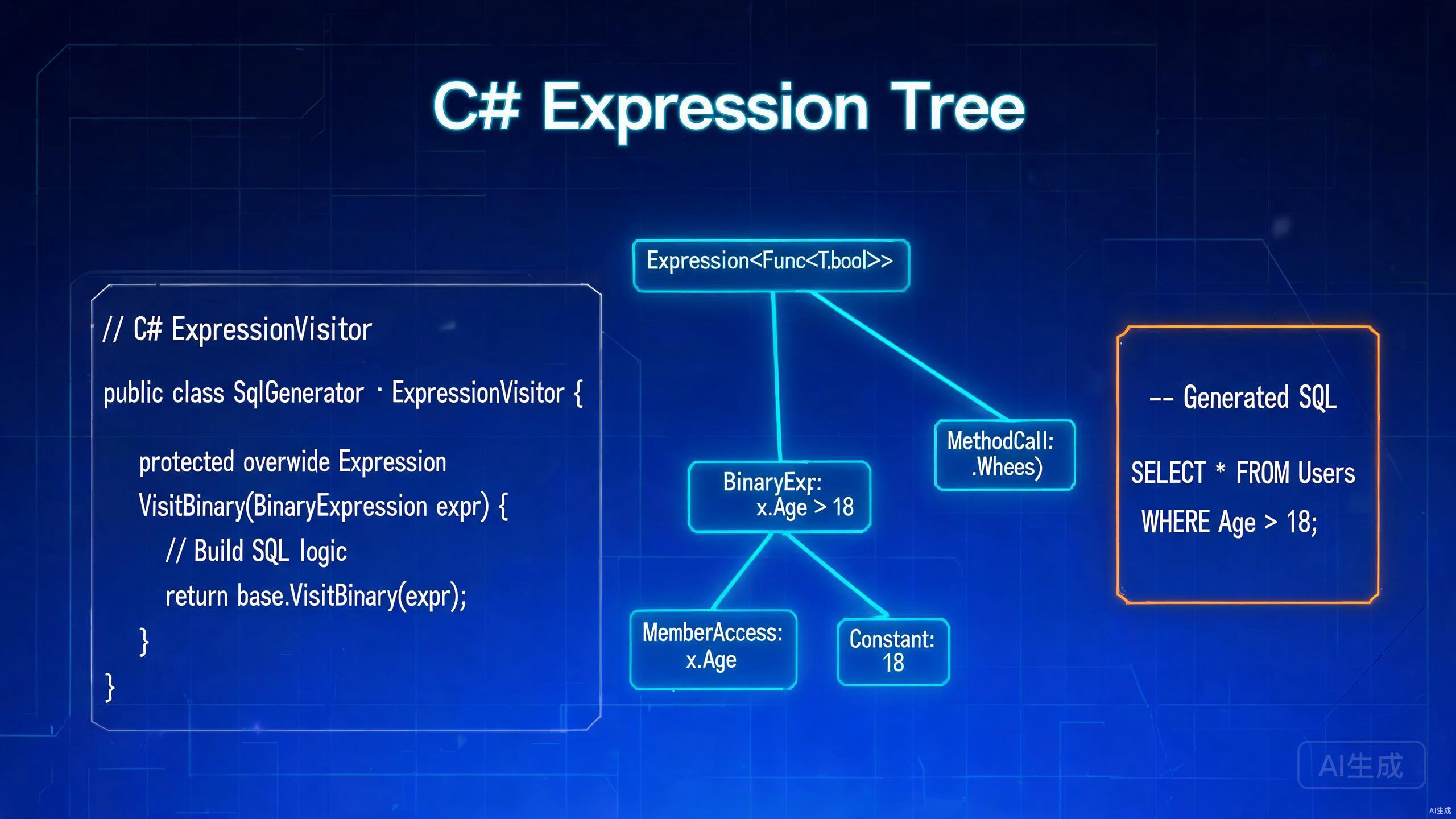 从 LINQ 到 SQL：自定义 ExpressionVisitor 实现动态查询条件解析器