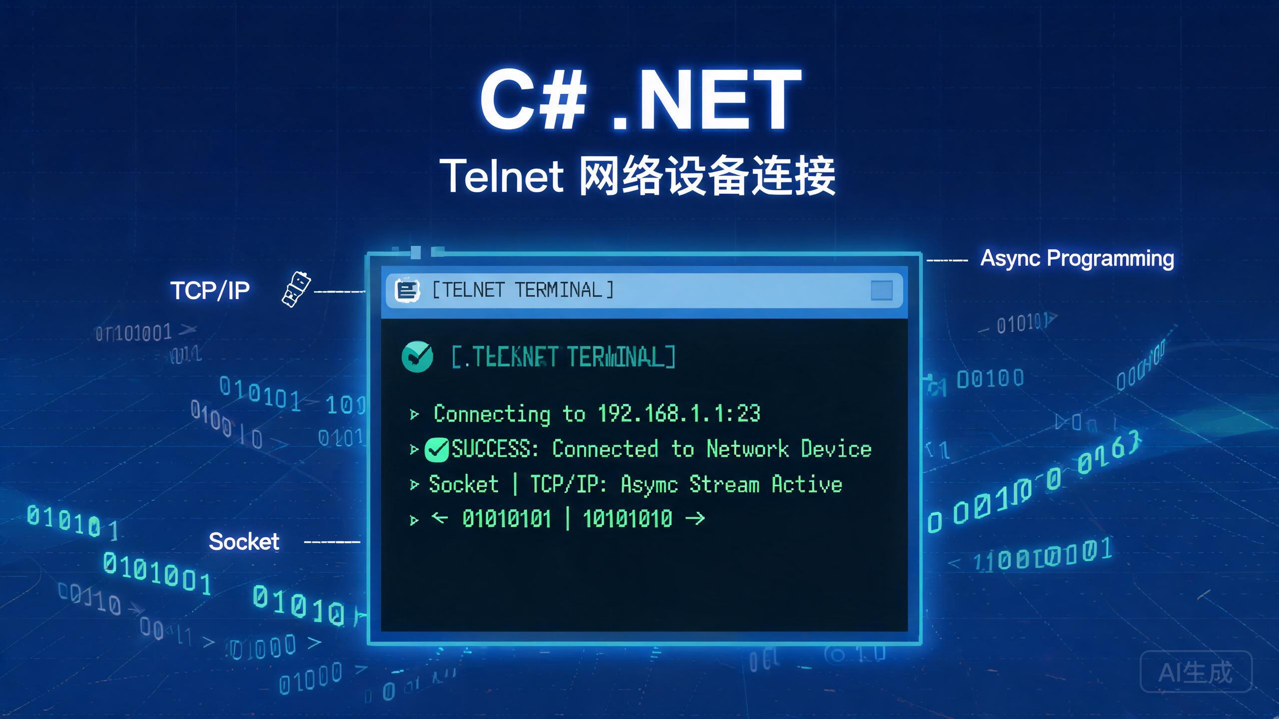 从零实现 C# Telnet 客户端：Socket 编程 + 自定义 Telnet 协议解析 + 并发控制完整实战